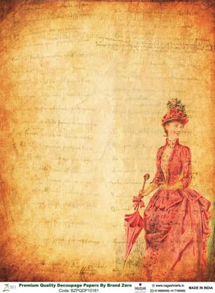 Brand Zero Premium Quality Decoupage Paper Pack of Two - Design Code: BZPQDP10181