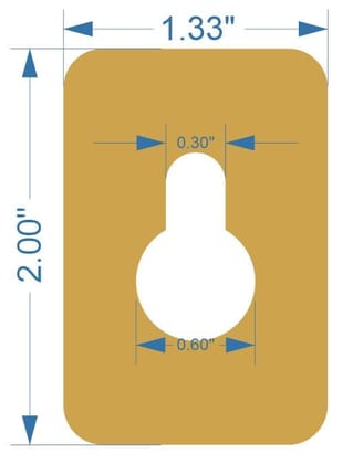 Brand Zero MDF Hooks Design 1 - Size 2.00 Inches Height