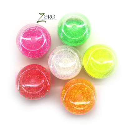 Brand Zero - Multicolor Fluorescent Sparkling Dust - Combo of 6 Fluorescent Color Jars