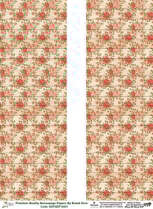 Brand Zero Premium Quality Decoupage Paper Pack of Two - Design Code: BZPQDP10261