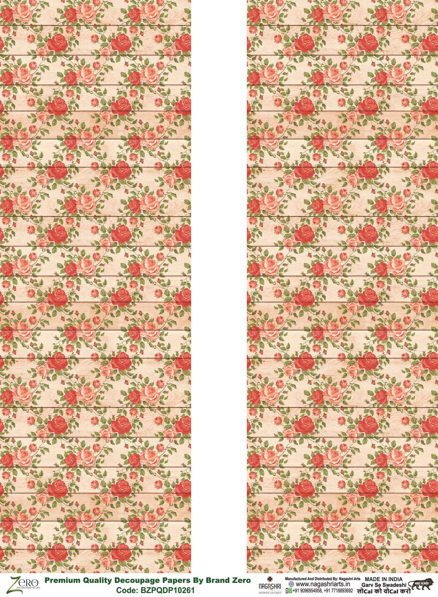 Brand Zero Premium Quality Decoupage Paper Pack of Two - Design Code: BZPQDP10261