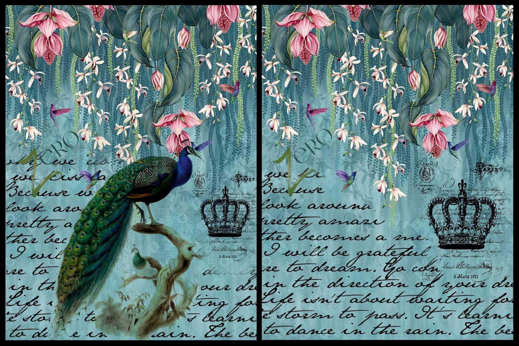 Brand Zero Luxury Speciality Decoupage Paper - Mayura