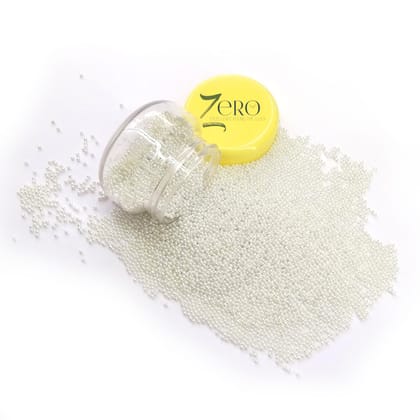 Brand Zero Micro Pearls - White- 1.0 mm - 20 Grams Jar