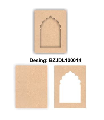 Brand Zero Plain MDF Diy Jharokha Bases Double Layer -  Design BZJDL10014 - Select Your Preference Of Size & Thickness