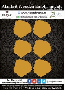 Brand Zero MDF Agata Geode Coaster Design 1 - Pack of 6 Pcs - 2.5mm Thickness