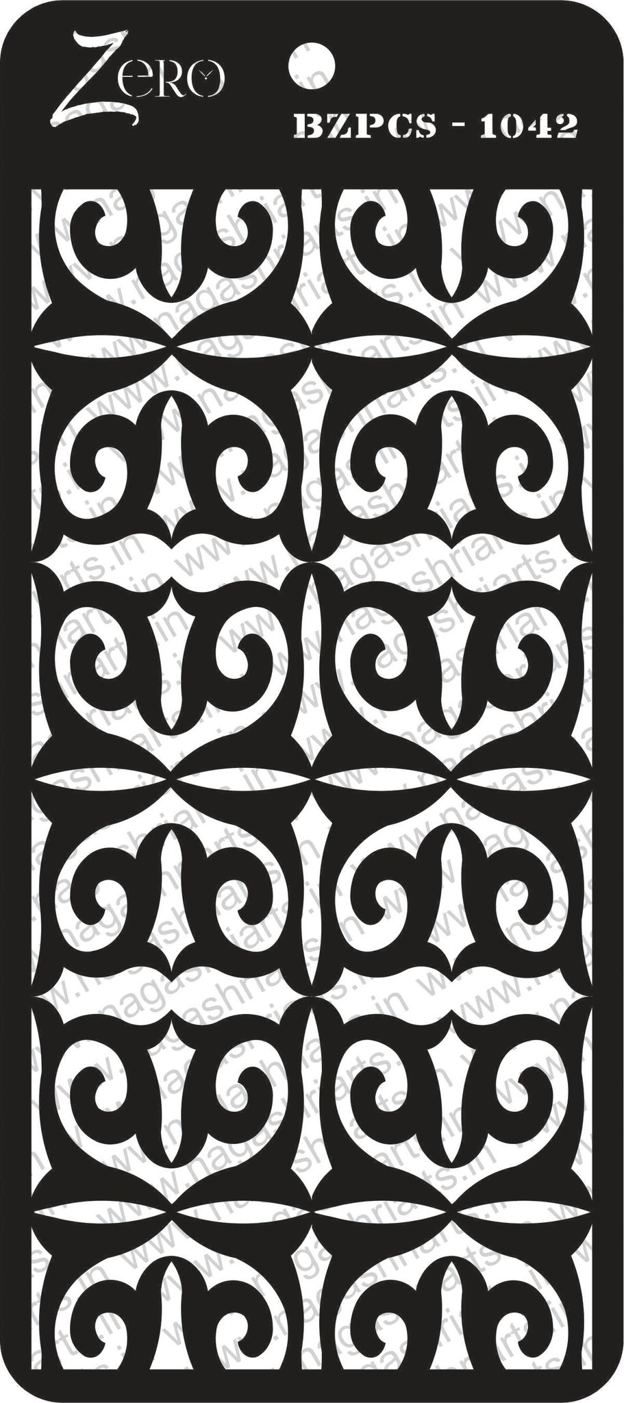 Brand Zero Pratibimb Craft Stencil - Select Your Preferred Size - Code: BZPCS-1042