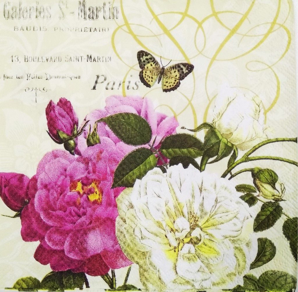 Decoupage Napkin / Tissue papers - 33cm by 33cm - GT1209