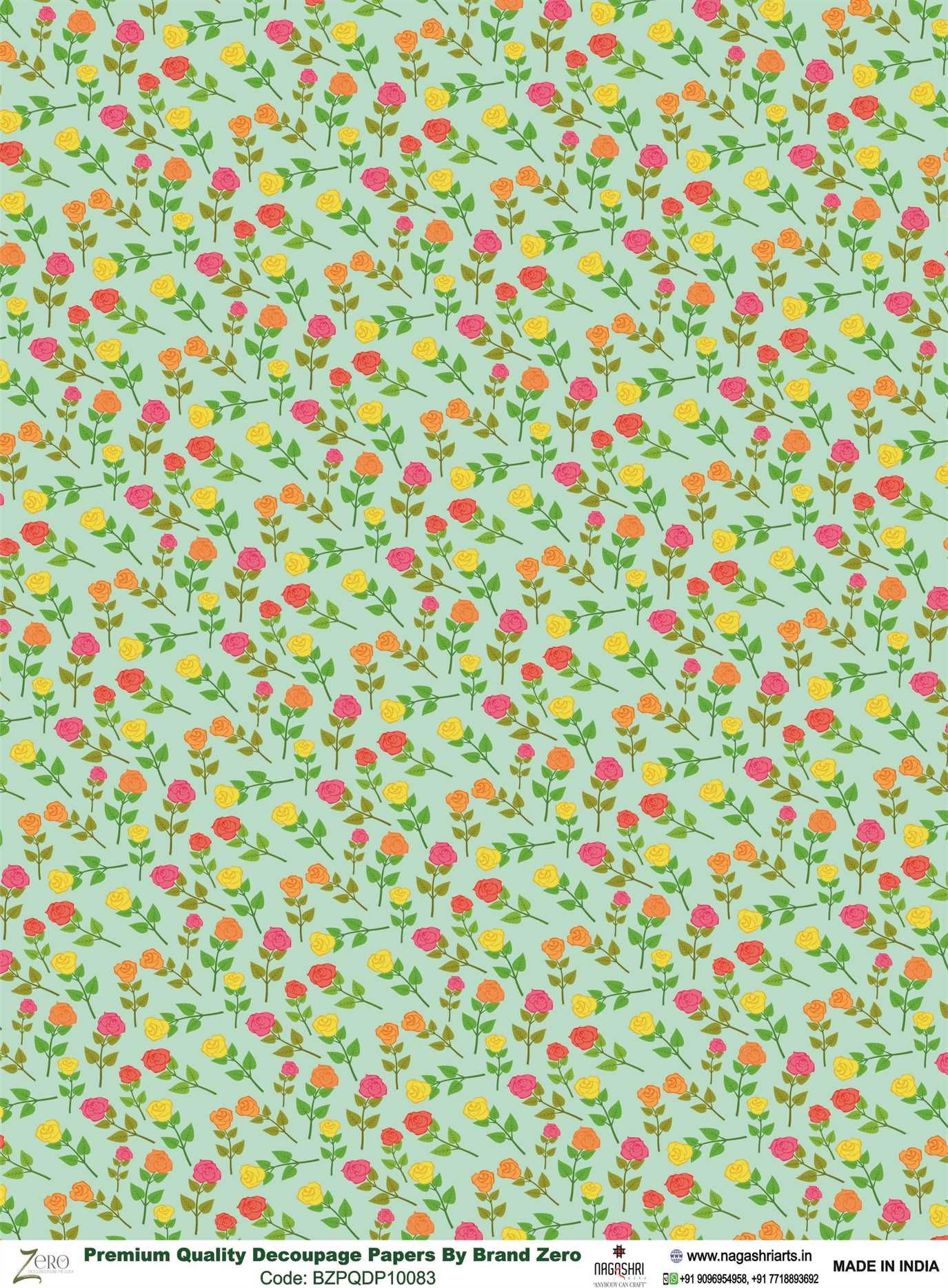 Brand Zero Premium Quality Decoupage Paper Pack of Two - Design Code: BZPQDP10083