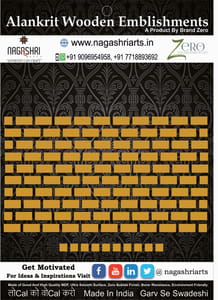 Brand Zero MDF Bricks Embellishments Pack of 120 Pcs - To Construct Artificial Wall