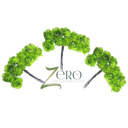 Bunch of 36 Pcs Hand Made Paper Flower - Heena Green Color Bunch of 36 Pcs Hand Made Paper Flower - Heena Green Color