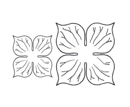 Brand Zero Die - 2pcs Flower Petal  Metal Cutting Die 5.0 * 5.0 cm