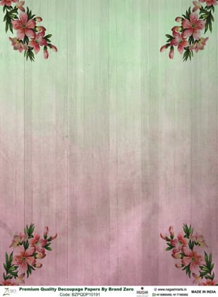 Brand Zero Premium Quality Decoupage Paper Pack of Two - Design Code: BZPQDP10191
