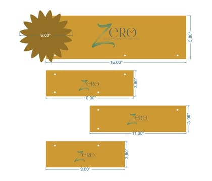 Brand Zero MDF Multi Planks Hanging Nameplate - Design 1