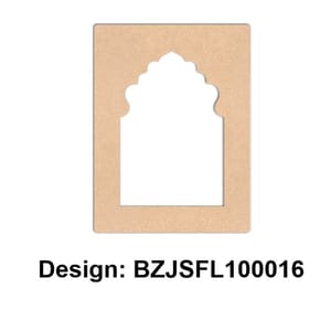 Brand Zero Plain MDF Diy Jharokha Base - Single Frame Layer - Design BZJSFL10016 - Select Your Preference Of Size & Thickness