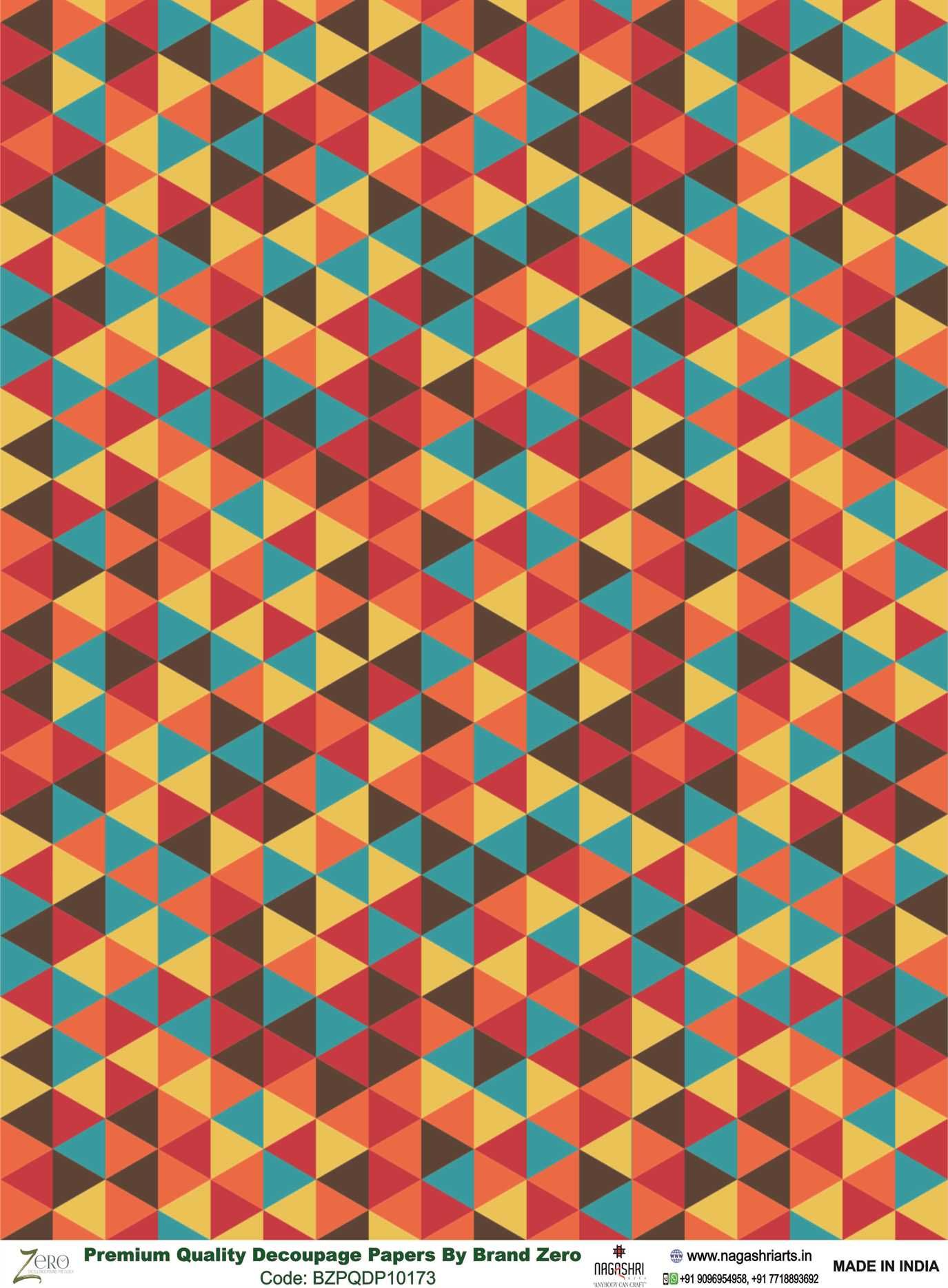 Brand Zero Premium Quality Decoupage Paper Pack of Two - Design Code: BZPQDP10173