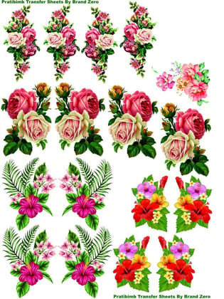 Brand Zero Pratibimb Transfer Sheets - Flora