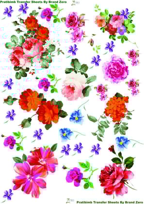 Brand Zero Pratibimb Transfer Sheets - Florals