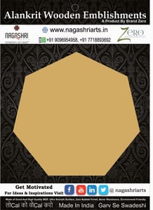 Brand Zero MDF Heptagon Plaques - Select Your Preference Of Size & Thickness