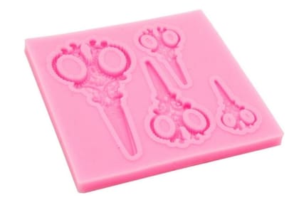 Silicon Mould - Antique Scissors Of Four Sizes Design 25