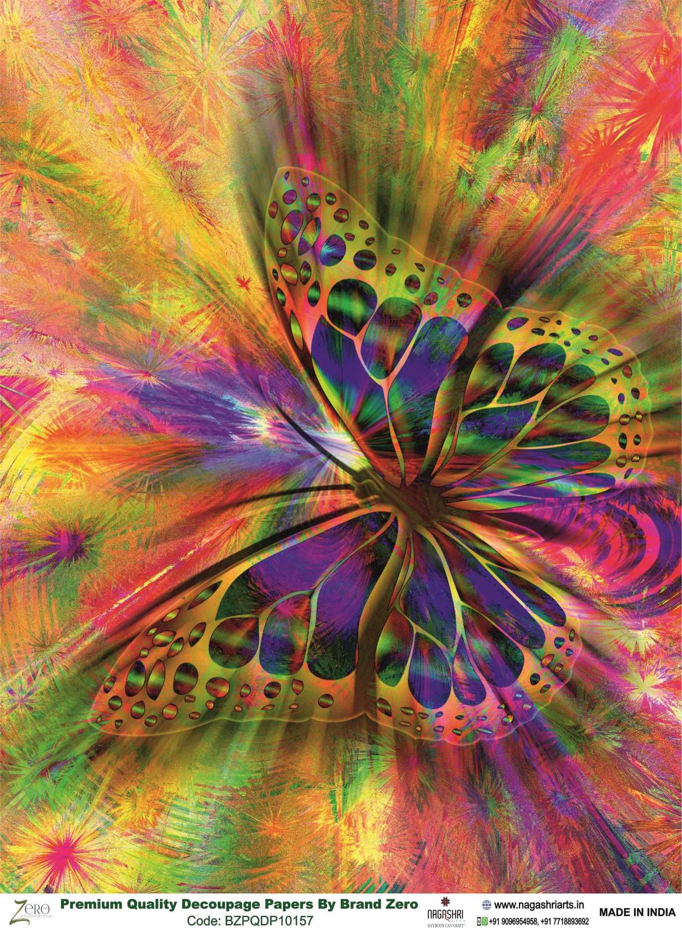 Brand Zero Premium Quality Decoupage Paper Pack of Two - Design Code: BZPQDP10157