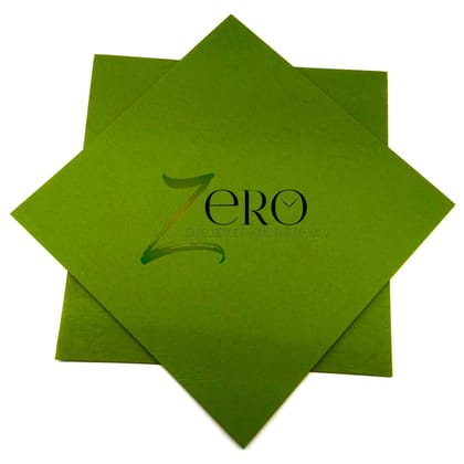 Brand Zero 250 Gsm Card Stock - 12 By 12 Inches Pack of 10 - Olive Green Colour Textured