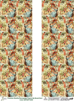 Brand Zero Premium Quality Decoupage Paper Pack of Two - Design Code: BZPQDP10260