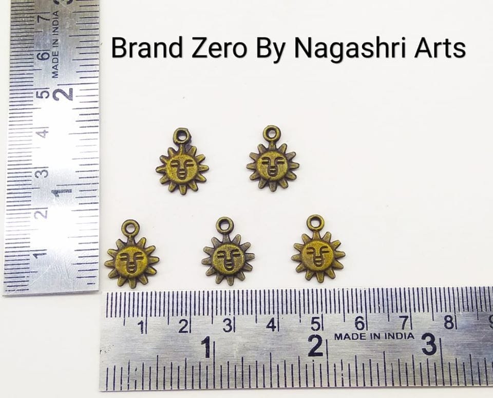 Brand Zero Sun  Metal charms - Pack of 5 pcs