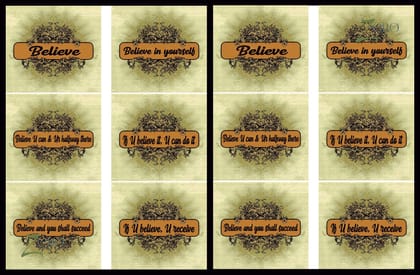 Brand Zero Luxury Speciality Decoupage Paper - Believe Quotes 1 Tiles