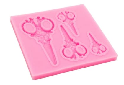 Silicon Mould - Antique Scissors Of Four Sizes Design 25
