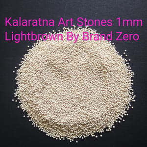 Brand Zero Kalaratna Art Stones - 1 mm - Light Brown Colour - Pack of 50 Grams Brand Zero Kalaratna Art Stones - 1 mm - Light Brown Colour - Pack of 50 Grams