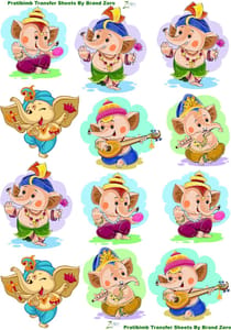 Brand Zero Pratibimb Transfer Sheets - Bal Ganesha