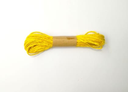 Jute Twine String 10 Meter Roll - Yellow Color 3 Ply - 2mm Diameter