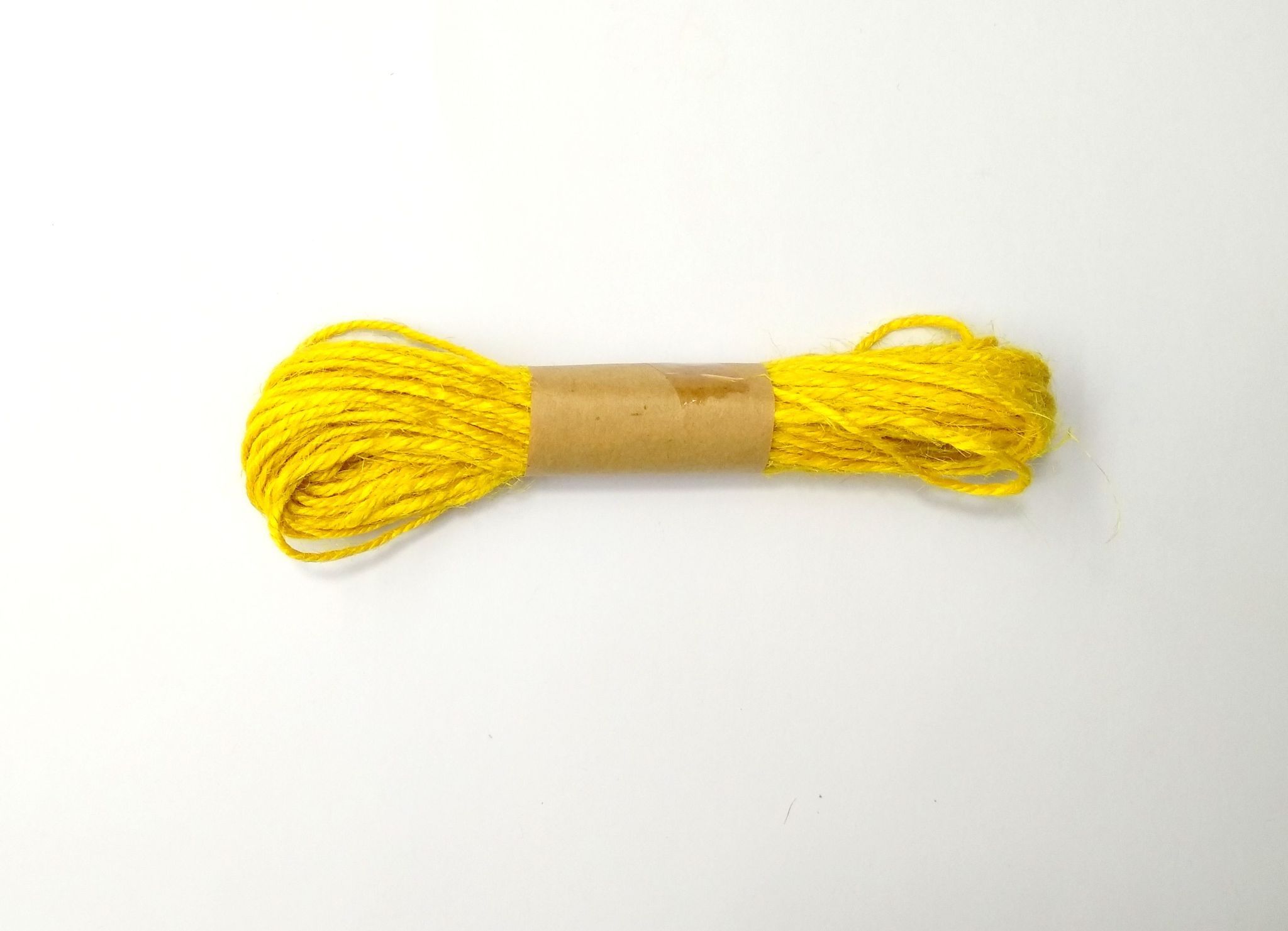 Jute Twine String 10 Meter Roll - Yellow Color 3 Ply - 2mm Diameter