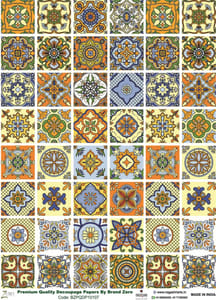 Brand Zero Premium Quality Decoupage Paper Pack of Two - Design Code: BZPQDP10107