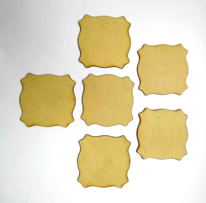 Brand Zero MDF Wonky Coasters - Pack of 6 Pcs