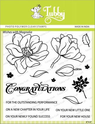 Tubby Craft Stamp - Wishes with Magnolia