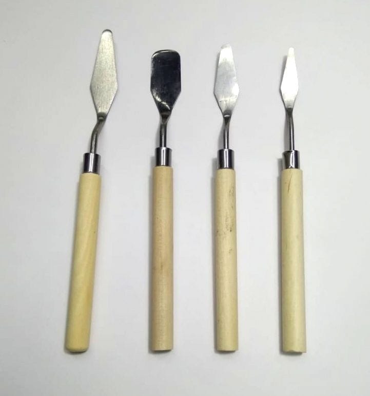 4Pcs Stainless Steel Artist Painting Palette Knife Mini