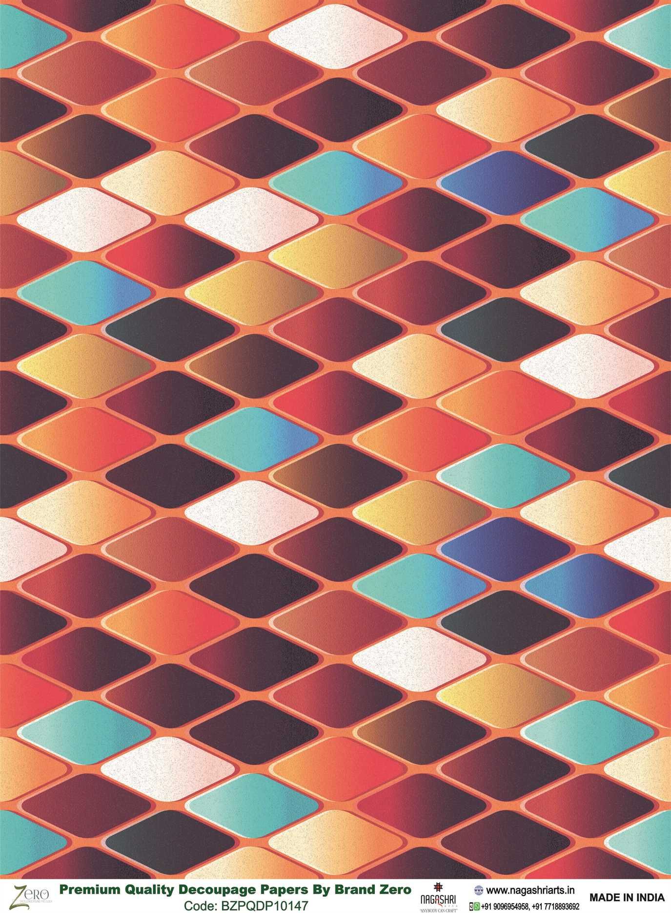 Brand Zero Premium Quality Decoupage Paper Pack of Two - Design Code: BZPQDP10147