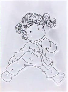 Clear Stamps Imported - Lovely Girl Design 6 - 9cm*6cm