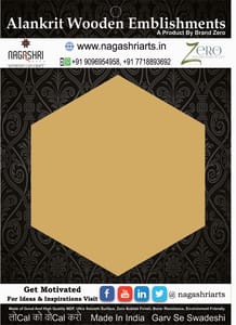 Brand Zero MDF Hexagon Plaques - Select Your Preference Of Size & Thickness