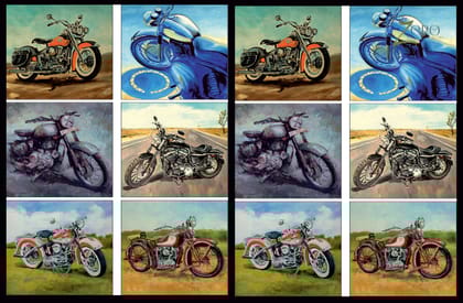 Brand Zero Luxury Speciality Decoupage Paper - Vintage Bikes 3 Tiles