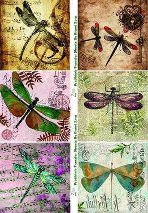 Brand Zero Pratibimb Transfer Sheets - Vintage Drangonfly