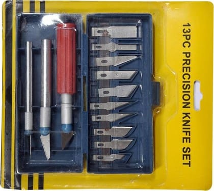 13 Piece Precision Knife Set for Detail & Hobby Work with Storage Box