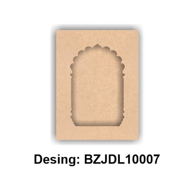 Brand Zero Plain MDF Diy Jharokha Bases Double Layer -  Design BZJDL10007 - Select Your Preference Of Size & Thickness