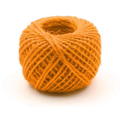 Jute Twine String 50 Meter Roll - Orange Color 3 Ply - 2mm Diameter Jute Twine String 50 Meter Roll - Orange Color 3 Ply - 2mm Diameter