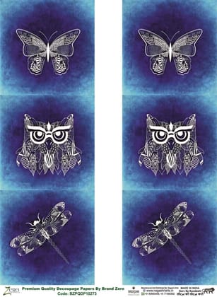 Brand Zero Premium Quality Decoupage Paper Pack of Two - Design Code: BZPQDP10273