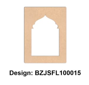 Brand Zero Plain MDF Diy Jharokha Base - Single Frame Layer - Design BZJSFL10015 - Select Your Preference Of Size & Thickness