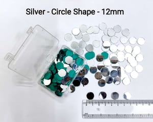 Silver Mirror Cutouts for Lippan Art - Circle Shape - 12mm - Select Your Quantity