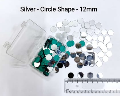 Silver Mirror Cutouts for Lippan Art - Circle Shape - 12mm - Select Your Quantity Silver Mirror Cutouts for Lippan Art - Circle Shape - 12mm - Select Your Quantity