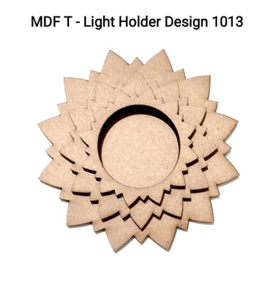 Brand Zero MDF Tea Light Holder Triple Layer - Design BZMDFTEALHDTL1013